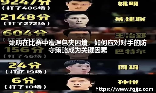姚明在比赛中遭遇包夹困境，如何应对对手的防守策略成为关键因素